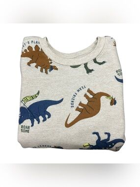 Garanimals Toddler Dinosaur Sweatshirt 5T Beige Fleece Pullover